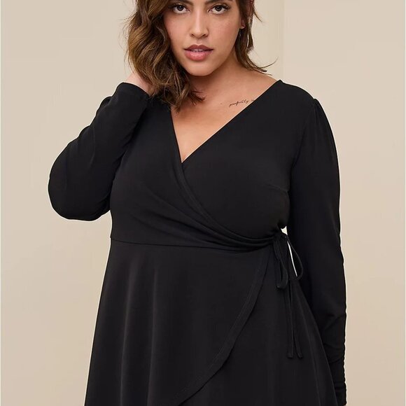 Torrid Long Sleeve Wrap Top - Picture 1 of 12
